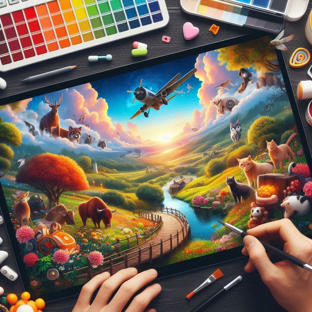 A person designing a thumbnail with consistent branding elements